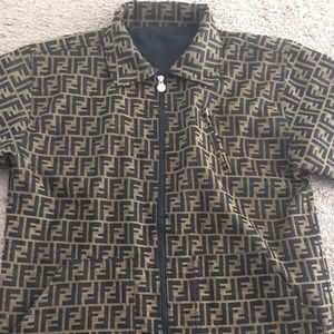 Vintage Fendi Zucca Monogram Reversible Jacket